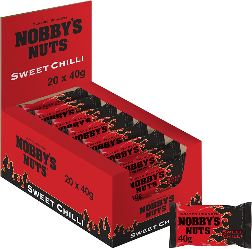 Nobby's Nuts Sweet Chilli Coated Peanuts 40g, Case of 20 Nobby's