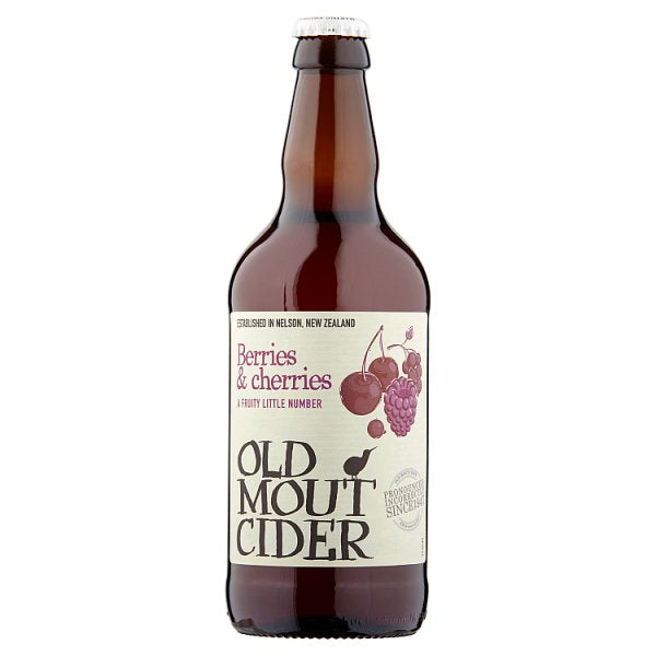 Old Mout Cider Berries & Cherries 500ml Bottle, Case of 12 Old Mout Cider