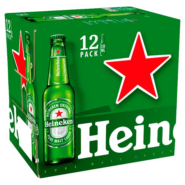 Heineken Lager Beer 12 x 330ml Bottles Heineken