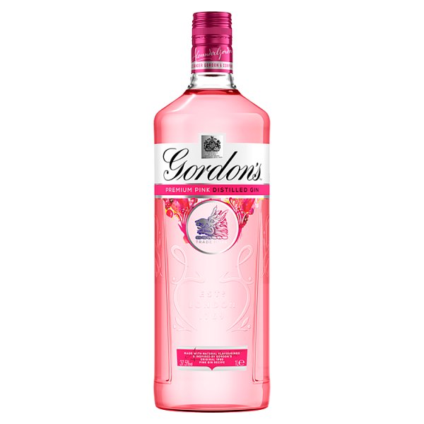 Gordon's Premium Pink Distilled Gin 1L, Case of 6 Gordon's