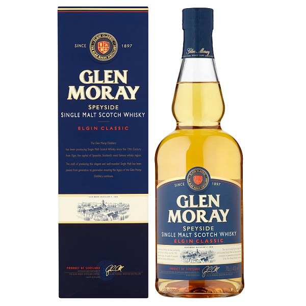 Glen Moray Speyside Single Malt Scotch Whisky 70cl, Case of 6 Glen Moray