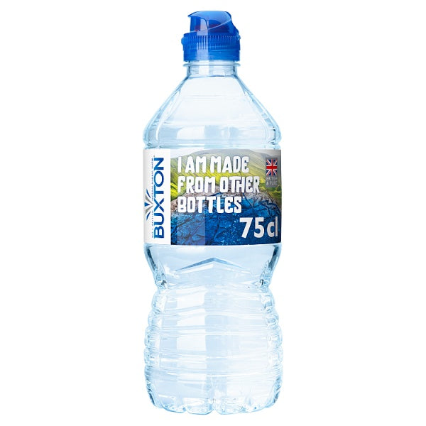 Buxton Still Natural Mineral Water Sports Cap 750ml, case of 15 Buxton
