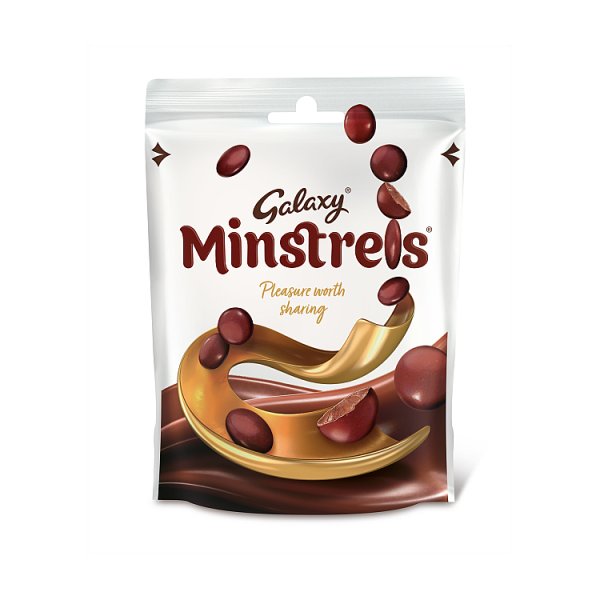 Galaxy Minstrels Chocolate Pouch Bag 125g, Case of 15 Galaxy