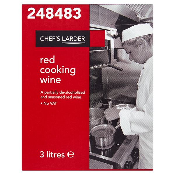 Chef's Larder Red Cooking Wine 3 Litres, Case of 4 Chef's Larder