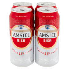 Amstel Bier Premium Pilsener 440ml Cans, Case of 6 Amstel