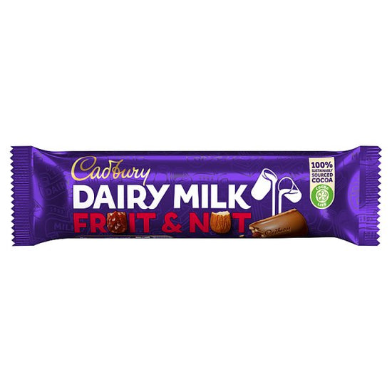 Cadbury Dairy Milk Fruit and Nut Chocolate Bar 49g, Case of 48 Cadbury