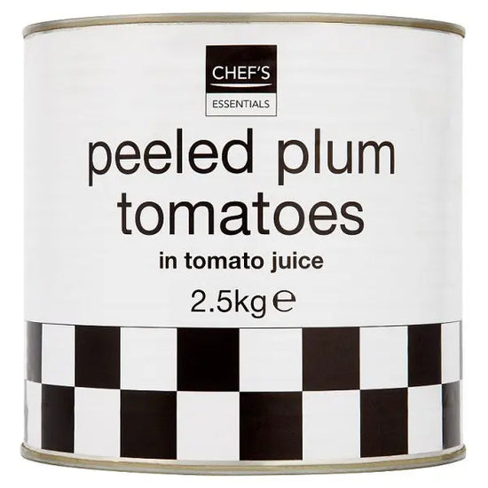Chef's Essentials Peeled Plum Tomatoes in Tomato Juice 2.5kg, Case of 6 Chef's Essentials