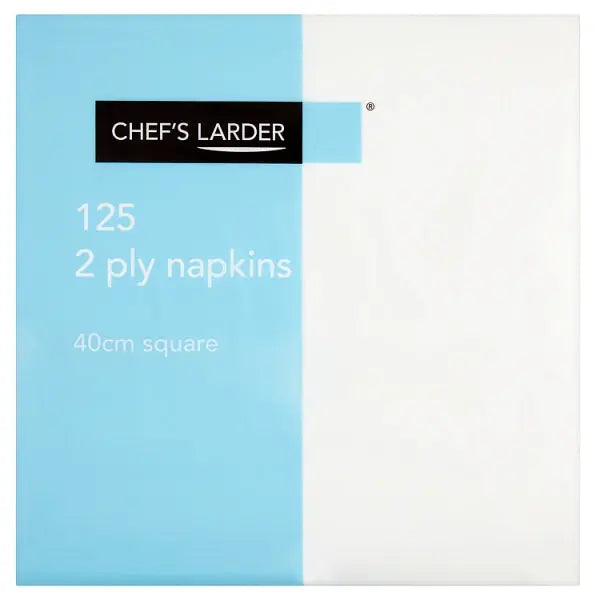 Chef's Larder 125 2 Ply Napkins 40cm Square, Case of 10 Chef's Larder