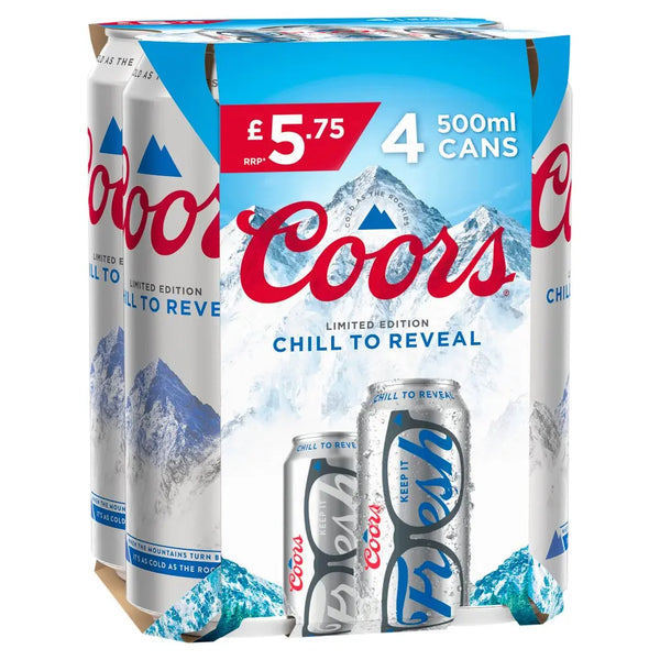 Coors Beer 4 x 500ml [PM £5.75 ], Case of 6 Beer - British
