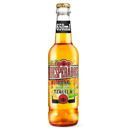 Desperados Tequila Lager Beer 650ml Bottle, Case of 12 Desperados