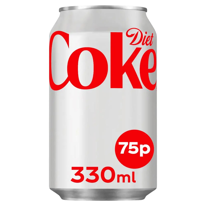 Diet Coke 330ml, [PM 75p ], Case 24 Diet Coke