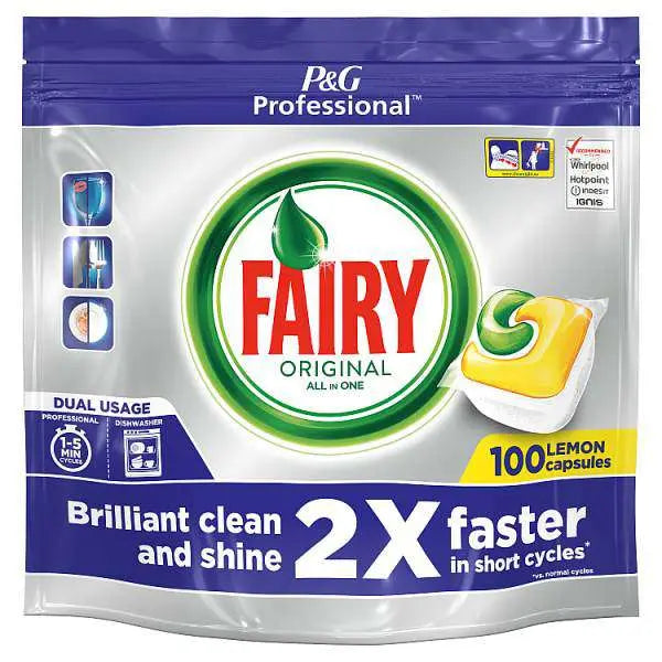 Fairy Original All In One Dishwasher Tablets Lemon x100 Fairy