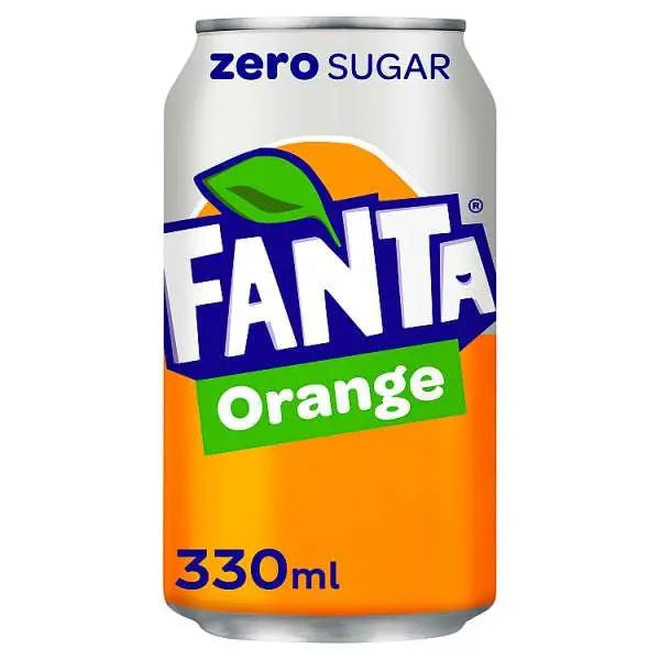 Fanta Orange Zero 330ml, Case of 24 Fanta