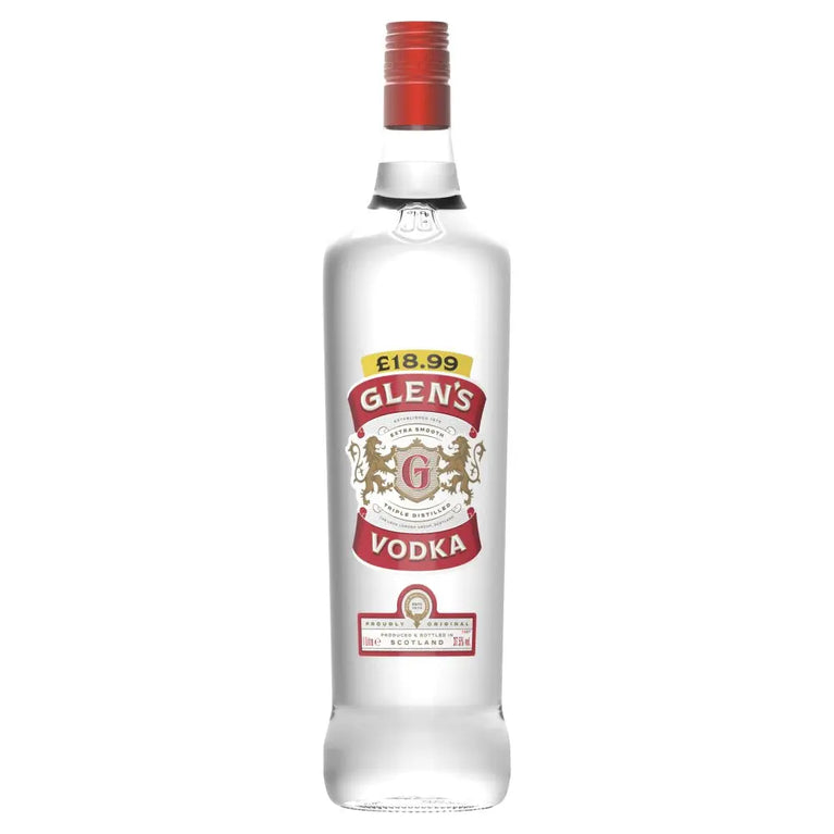 Glen's Vodka 1 Litre [PM £18.99 ], Case of 6 Glen's