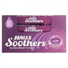Halls Soothers Blackcurrant Juice Sweets 45g, Case of 20 Halls