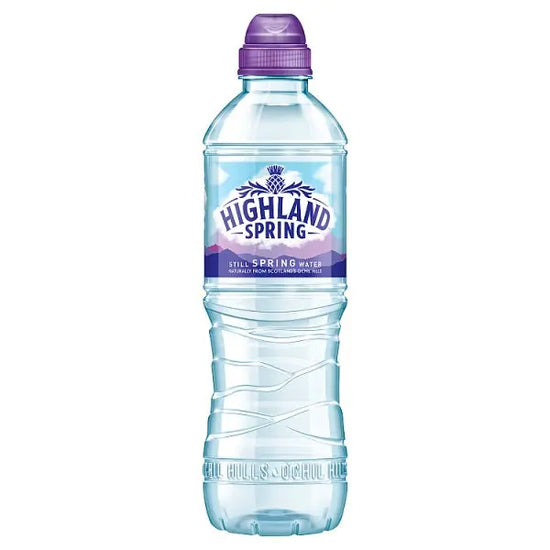 Highland Spring Still Spring Water Sports Cap 500ml, Case of 24 (OFFER) Highland Spring