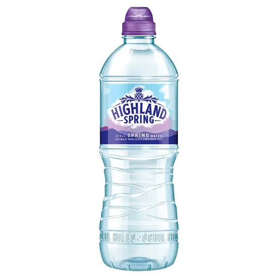 Highland Spring Still Spring Water  sport cup 750ml, Case of 15 Highland Spring