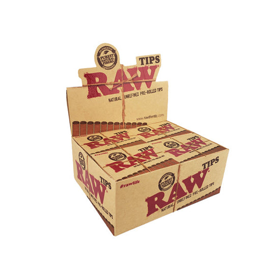 20 Raw Pre-Rolled Roach Tips Raw