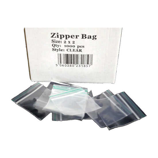 5 x Zipper Branded 2 x 2 Clear Bags Zipper