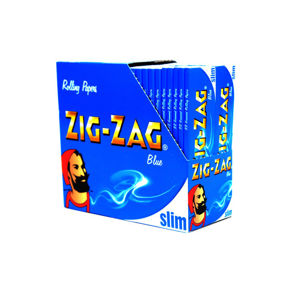 50 Zig-Zag Blue Slim King Size Rolling Papers Zig-Zag