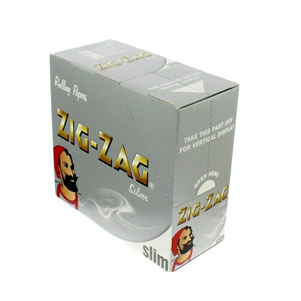 50 Zig-Zag Silver King Size Slim Rolling Papers Zig-Zag