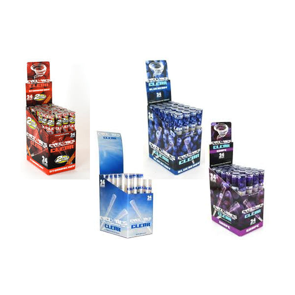 Cyclones Pre Rolled Clear Cones - 24 pack cyclone