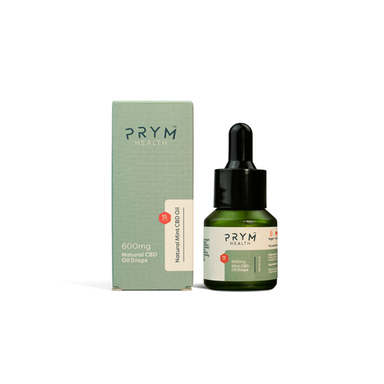 Prym Health 600mg Natural Mint CBD Oil Drops - 15ml Prym Health
