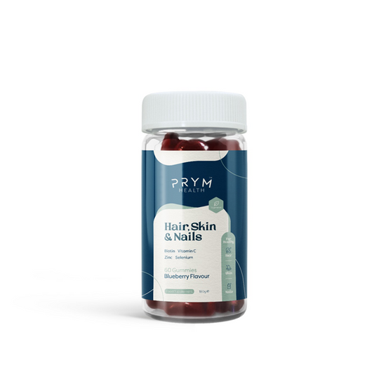 Prym Health Blueberry Biotin, Vitamin C, Zinc & Selenium Gummies - 60 Pieces Prym Health