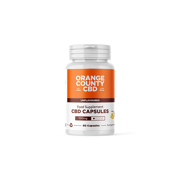 Orange County 900mg Full Spectrum CBD Capsules - 60 Caps Orange County
