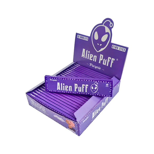 33 Alien Puff King Size Purple Rolling Papers ( HP2118 ) Alien Puff