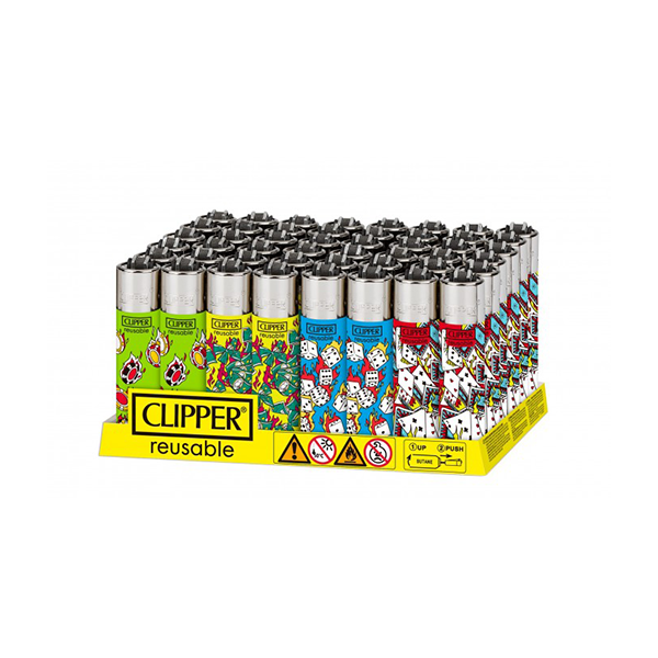 40 Clipper CP11RH Classic Large Flint Luck Is On Fire Lighters - CLC1357UKH Clipper