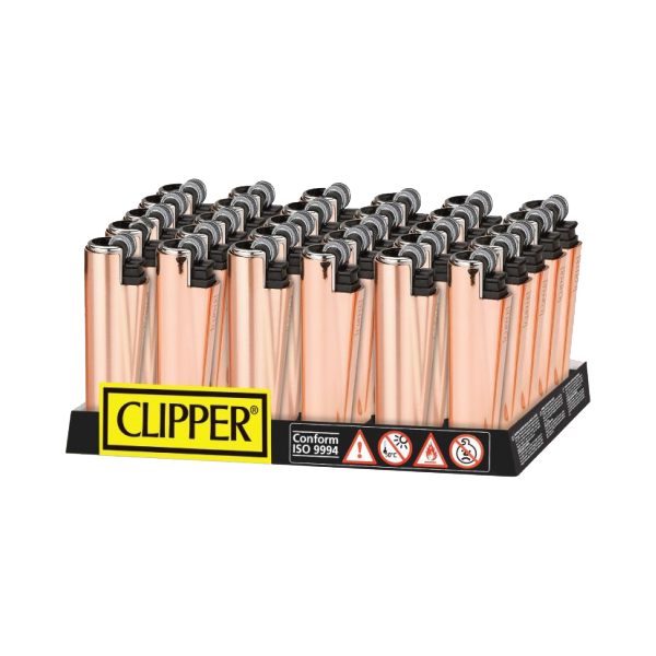 30 Clipper FCP22RH Classic Micro Rose Gold Shiny Lighters Clipper