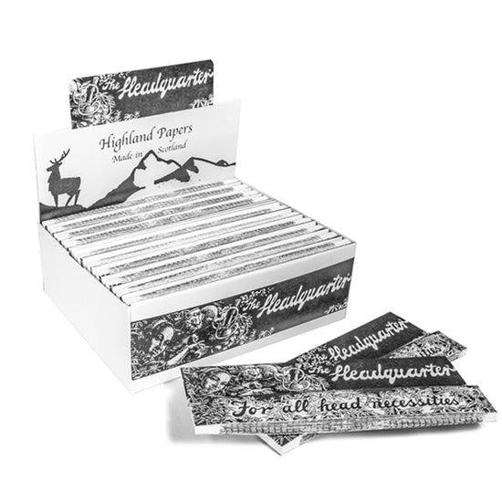 24 Highland Headquarters King Size Rolling Paper & Tips Highland