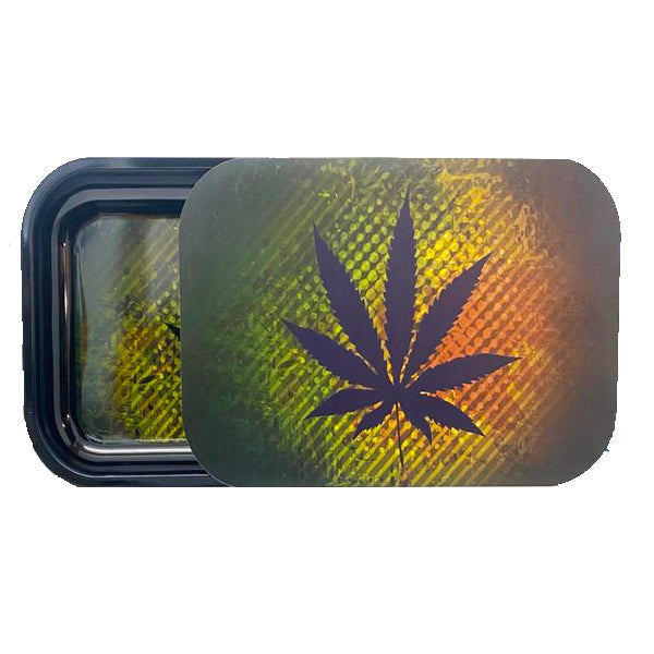 Large Mixed Design Magnetic Metal Rolling Trays with Lid Unbranded