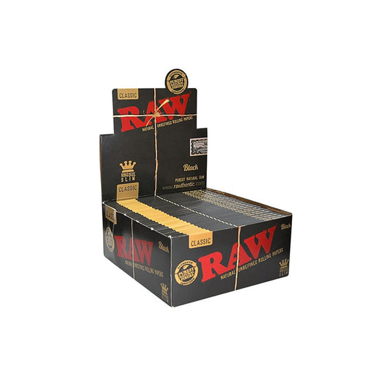 Raw Classic King Size Slim Black Rolling Papers Raw