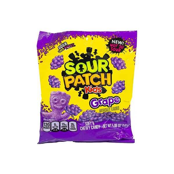 USA Sour Patch Kids Grape Share Bag - 141g Sour Patch Kids