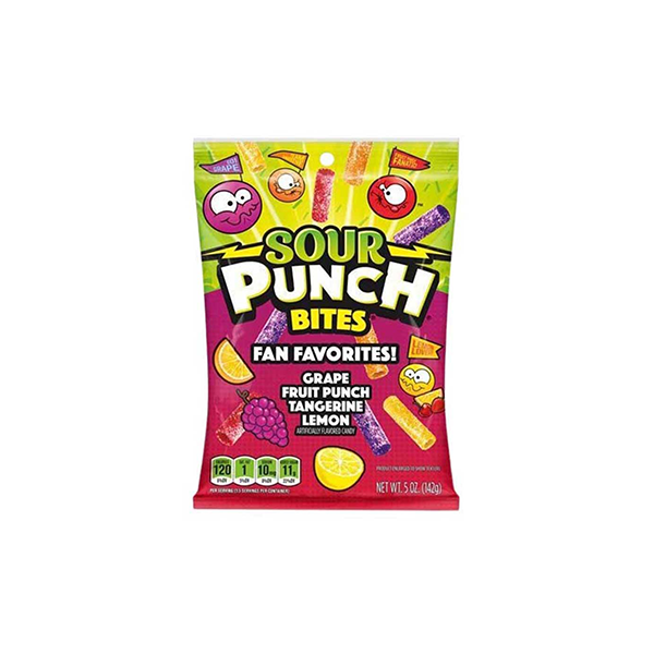 USA Sour Punch Bites Fan Favourites Share Bags - 142g Sour Punch Bites