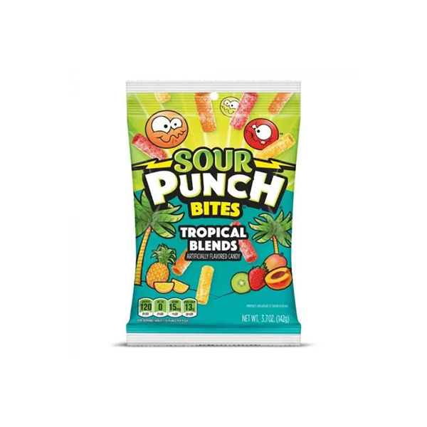 USA Sour Punch Bites Tropical Blends Share Bags - 142g Sour Punch Bites