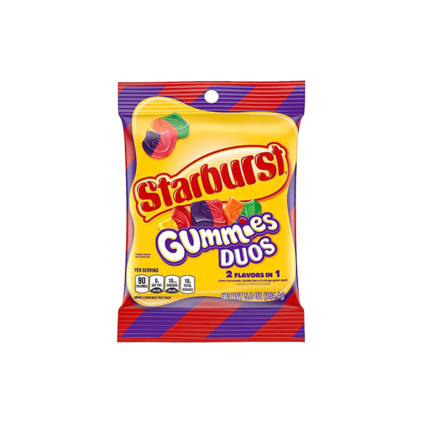 USA Starburst Gummy Duos Share Bag - 164g Starburst