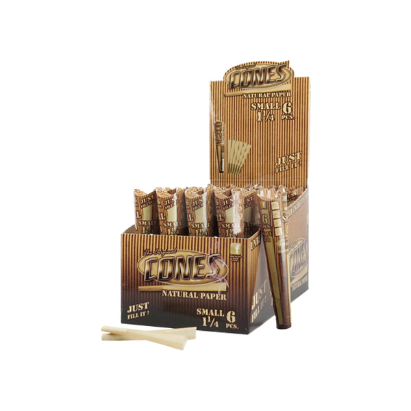 6 x 32 Mountain High 1¼ Pre-Rolled Cones Natural - Display Pack Mountain High