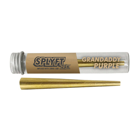 SPLYFT 24K Gold Edition 25mg CBD Infused Cones – Granddaddy Purple SPLYFT