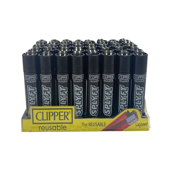 40 Clipper SPLYFT Black Large Classic Refillable Lighters SPLYFT