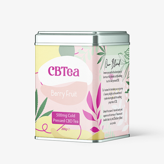 CBTea 500mg Cold Pressed Full Spectrum CBD Berry Fruit Tea - 200g CBTea