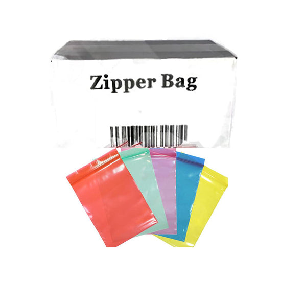 5 x Zipper Branded 40mm x 40mm Yellow Bags Zipper