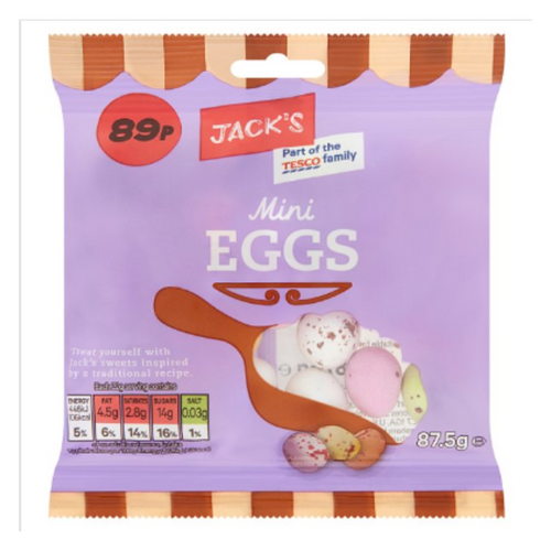 Jack's Mini Eggs 87.5g [PM 89p], Case of 12 Happy Shopper