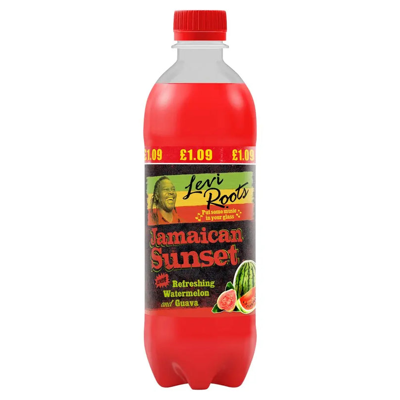 Levi Roots Jamaican Sunset with Refreshing Watermelon and Guava 500ml [PM £1.09 ], Case of 12 Levi Roots