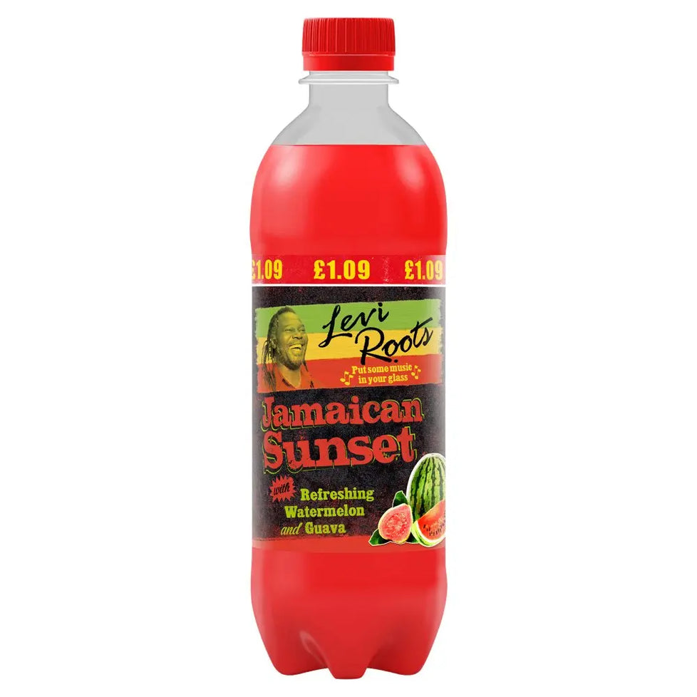 Levi Roots Jamaican Sunset with Refreshing Watermelon and Guava 500ml [PM £1.09 ], Case of 12 Levi Roots
