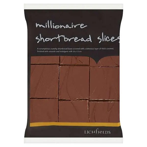 Lichfields Millionaire Shortbread Slices 585g, Case of 4 Lichfields