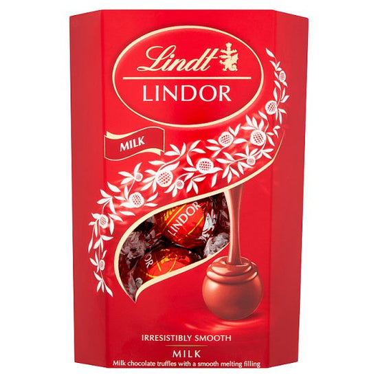 Lindt Lindor Milk Chocolate Truffles Box 200g (Case of 8) (Save £4.16) Lindt