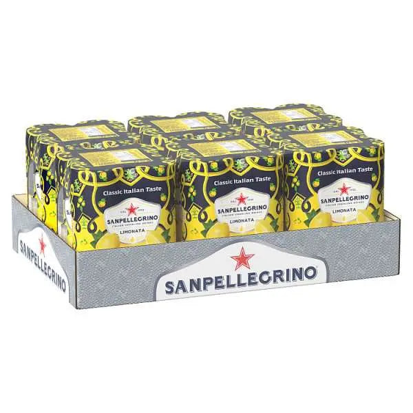 San Pellegrino Classic Taste Lemon Slim Cans 4x330ml, Case of 24 San Pellegrino